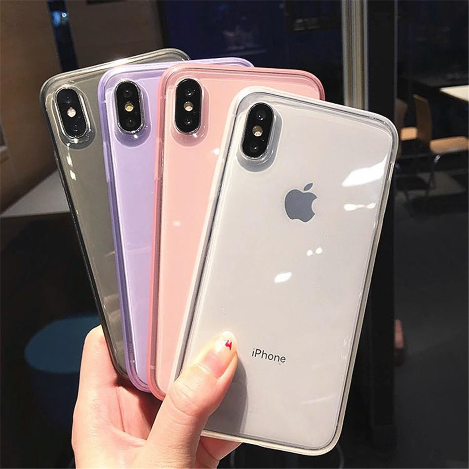 [ IPHONE ] Ốp Lưng 6 Màu Trong Suốt Cao Cấp