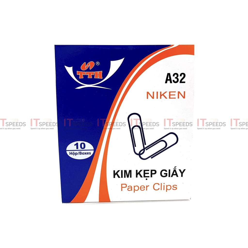 Hộp Kim Kẹp Giấy TTH A32, 28mm, Chất Liệu Thép Mạ Kẽm Hoặc Ni-Cr, Hộp Nhỏ 100 Kim, Hộp Lớn 10 Hộp Nhỏ, Hàng Chính Hãng