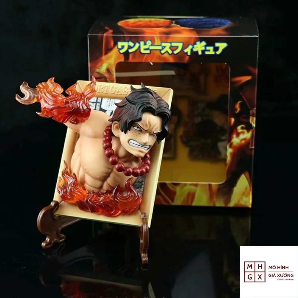 Mô hình One Piece Khung Ảnh 3D Ace siêu ngầu cao 12cm + đồ tặng kèm, figure mô hình one piece , mô hình giá xưởng