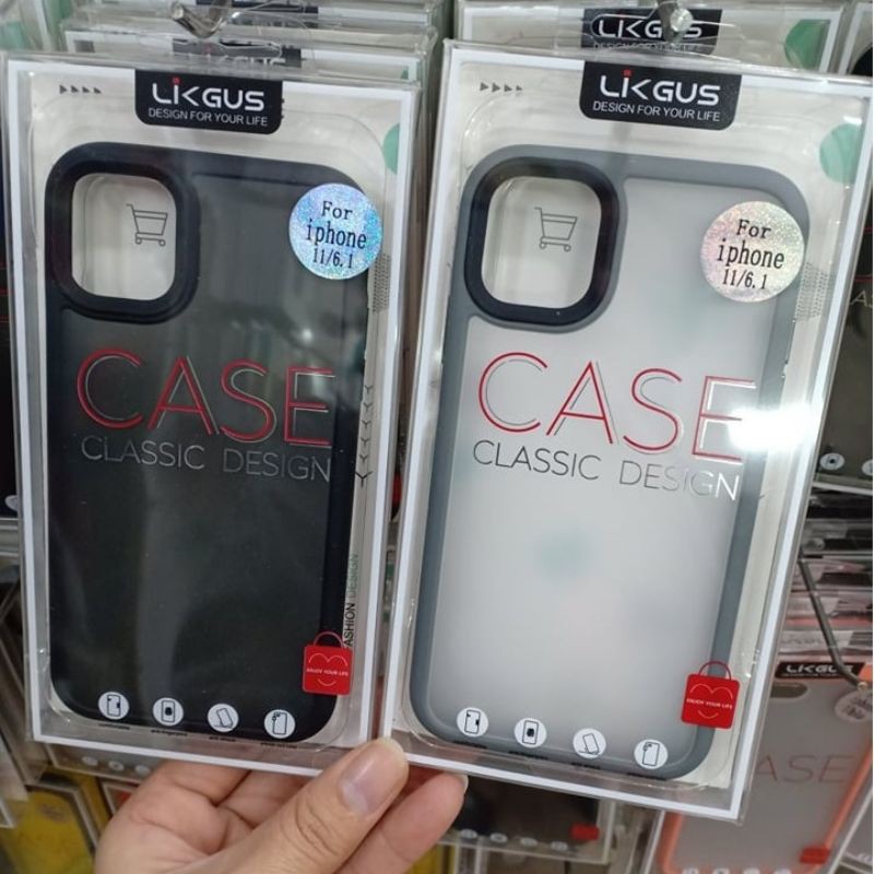Ốp lưng Likgus Viền màu lưng nhám mờ iPhone 14 pro max/13/13 pro/ 12 pro max / 12 / 12 pro / 11 6.1/ 11 Pro Max/xs max/X