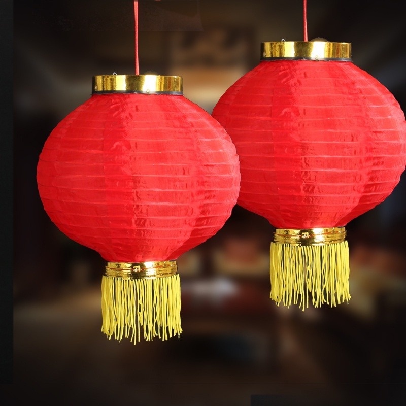 Lồng Đèn Giấy Treo Trang Trí Lễ Hội Mùa Xuân Trung Hoa 8 / 10 / 12 Inch