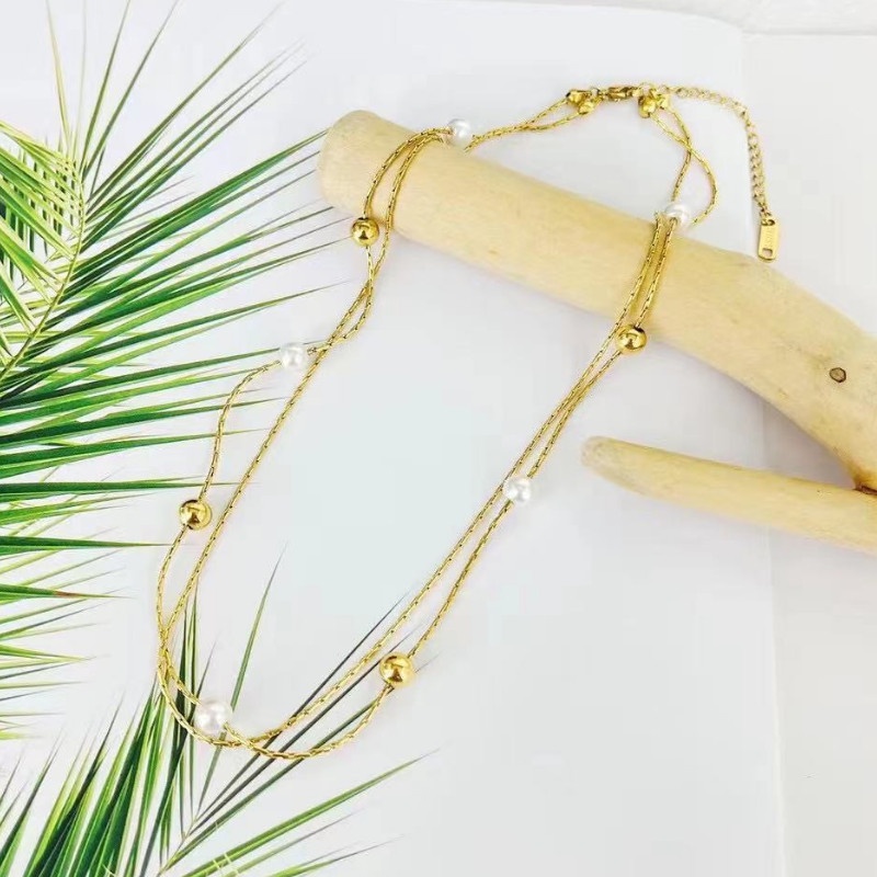 Dây Chuyền 2 Tầng Titan Ko Đen TT 3904