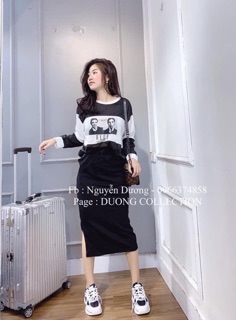 Chân váy bút chì chất dạ siêu hot hit