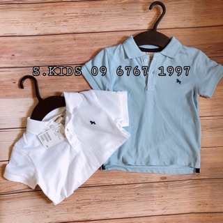 Áo polo trắng, xanh