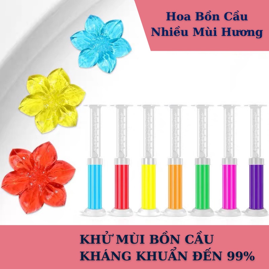 Gel Khử Mùi Bồn Cầu Dạng Thạch MAIBA Hình Bông Hoa Với 6 Mùi Thơm Cho Toilet