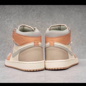 Giày Sneaker Jordan 1 Mid Milan Cam Cao Cổ Giày Thể Thao Nữ Da Nhăn Full Box Freeship