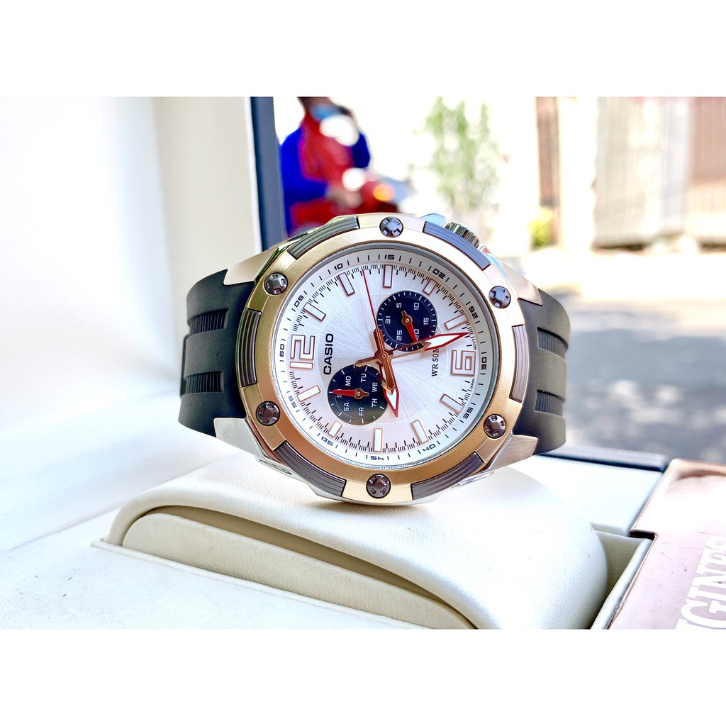 Đồng Hồ Nam Casio Dây Cao Su 🍁FREESHIP🍁 Giảm 50k Khi Nhập Mã [CASIONAM] Đồng Hồ Casio Chính Hãng