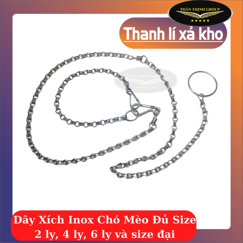 Dây Xích Chó Mèo Chất Liệu Inox 2 Móc Đảm Bảo Chất Lượng, Chắc Chắn