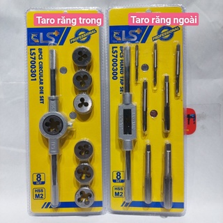 Taro ren đủ số từ 3ly đến 12 ly taro trong hoặc ren ngoài, bộ 8 món thương hiệu LS, bộ làm lại ren của ốc bị hư