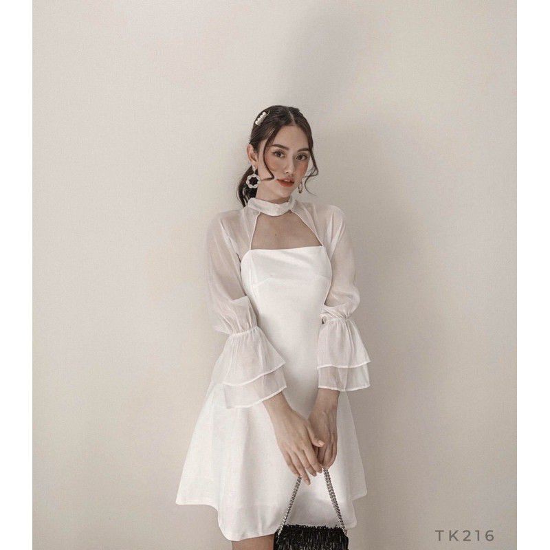 Đầm dự tiệc tay phối lưới Lagi Dress