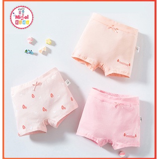 Set 3c chip đùi bé gái quần lót bé gái cotton siêu mát dâu tây bi lá cực xinh hàng TQXK tặng kẹp tóc -video by misolkids