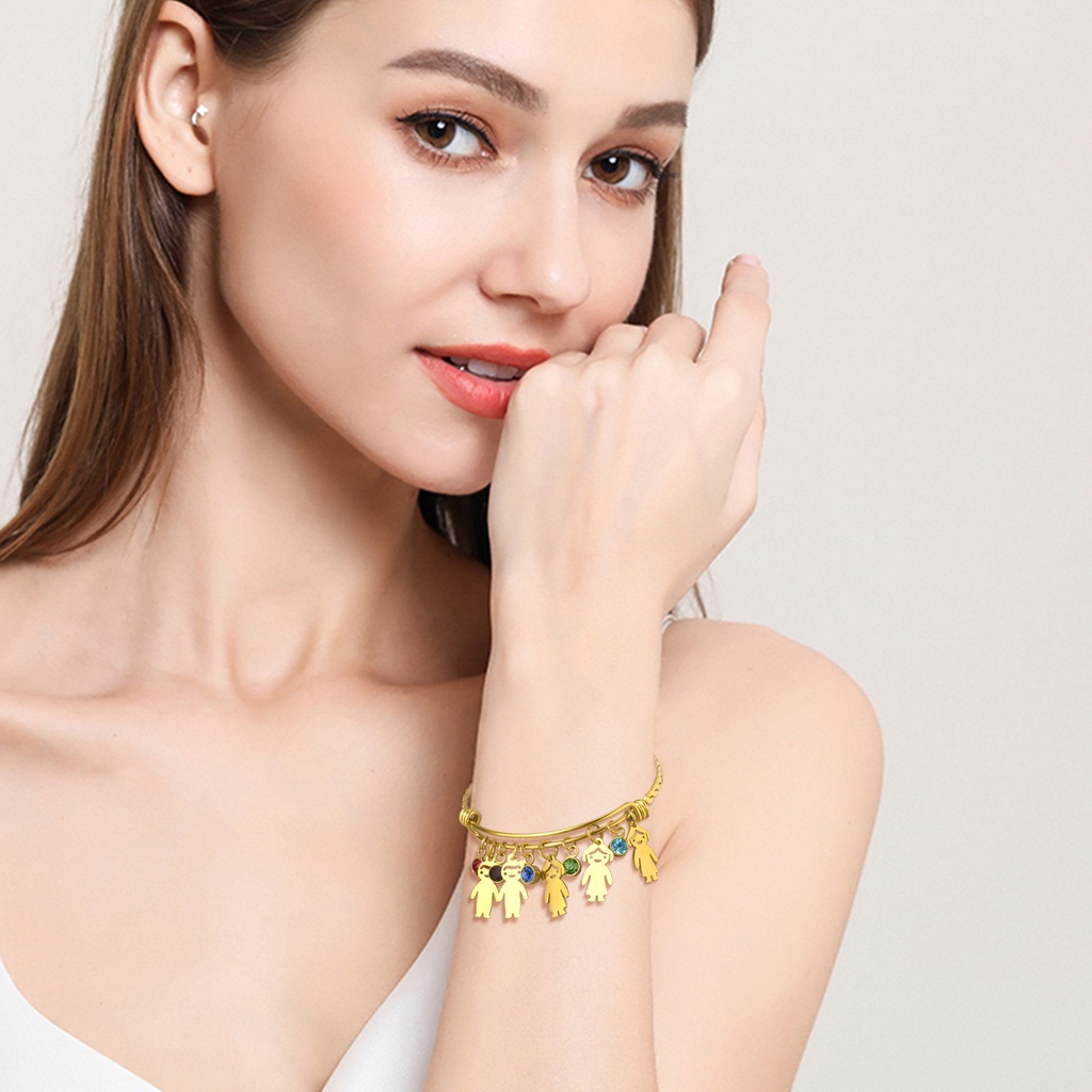 Vnox Vòng Tay Đá CZ Tùy Chỉnh Cho Nam Và Nữ