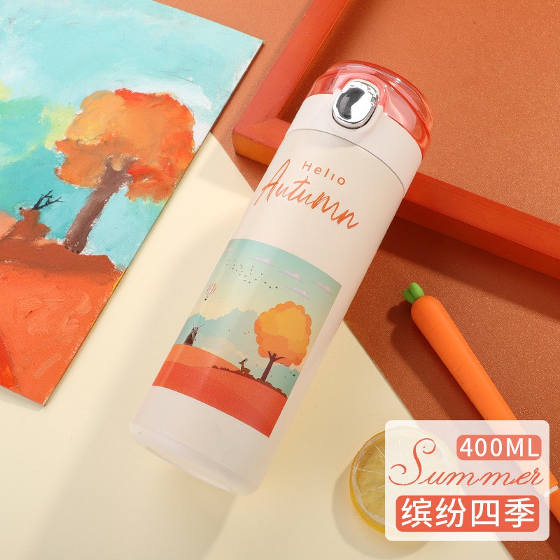 Bình giữ nhiệt Hello Summer 400ml Inox 304 bình nước học sinh nhiều mẫu (có ảnh và video thật) | BigBuy360 - bigbuy360.vn