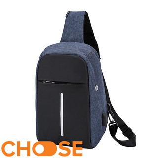 Túi Đeo Chéo Nam Túi Choose Thiết Kế Phối Kiểu Đơn Giản NBK2K8