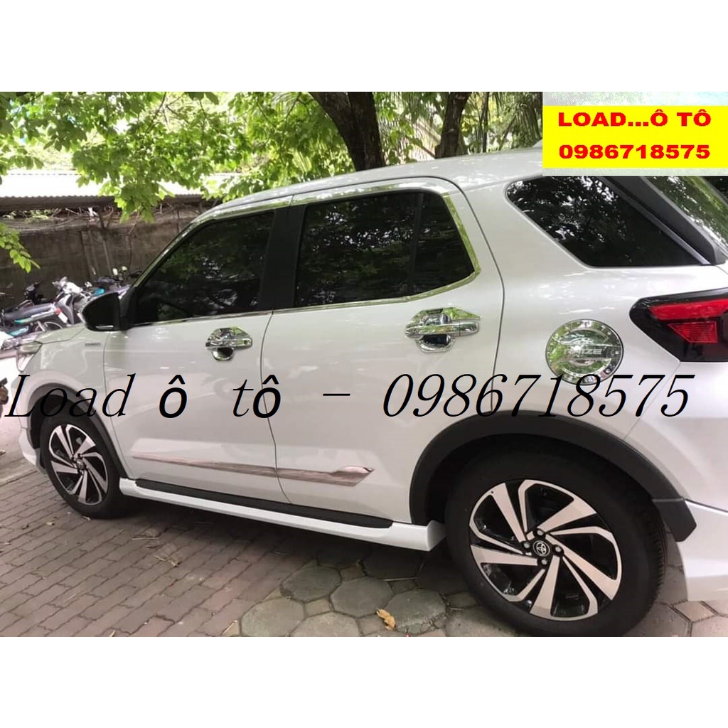 Ốp Hông, Ốp Nẹp Sườn Xe Toyota Raize 2024-2021 Mẫu Inox Mạ Crom Sáng Bóng