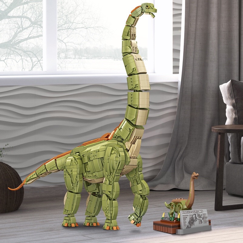 Đồ chơi lắp ráp lego mô hình khủng long T - Rex Indominus Cổ Dài 2250 mảnh FC 6206