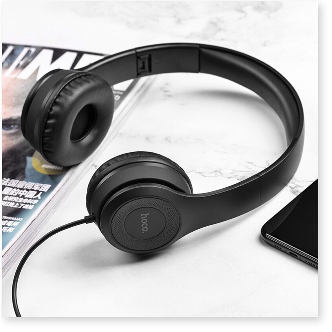 Tai Nghe Chụp Tai Hoco W21- 3 Màu Tím/Đen/Xám - Hàng Chính Hãng #Belike