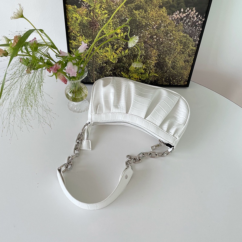 Túi đeo vai / túi đeo dưới cánh tay IELGY họa tiết da cá sấu phong cách Pháp thời trang đường phố cho nữ