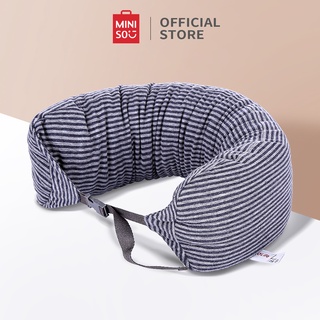 Gối kê cổ Miniso chữ U họa tiết kẻ sọc (Nhiều màu)