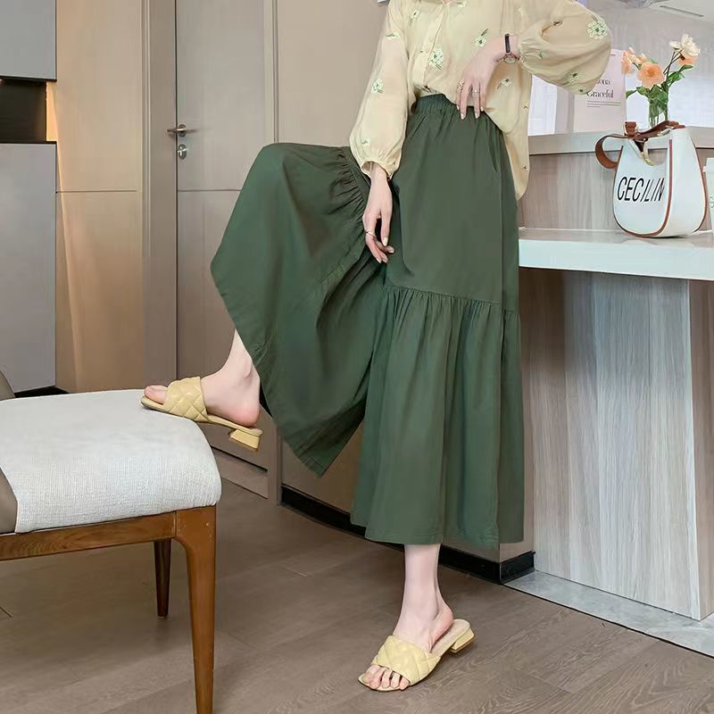 Quần Culottes Ống Rộng Lưng Cao Phong Cách Thời Trang Xuân Hè Hàng Mới 2022
