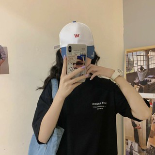 Áo thun tay lỡ Leisure time 😚😚🥰🥰