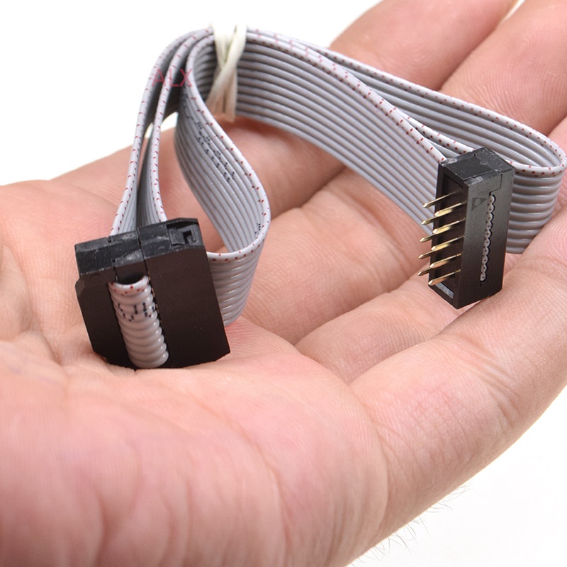 2PCS FC-FD DC4 2.54MM pitch male to female connector 8/10/16/20/40 PIN 20CM 30CM Flat Ribbon DOWNLOAD Data Cable IDC BOX HEADER