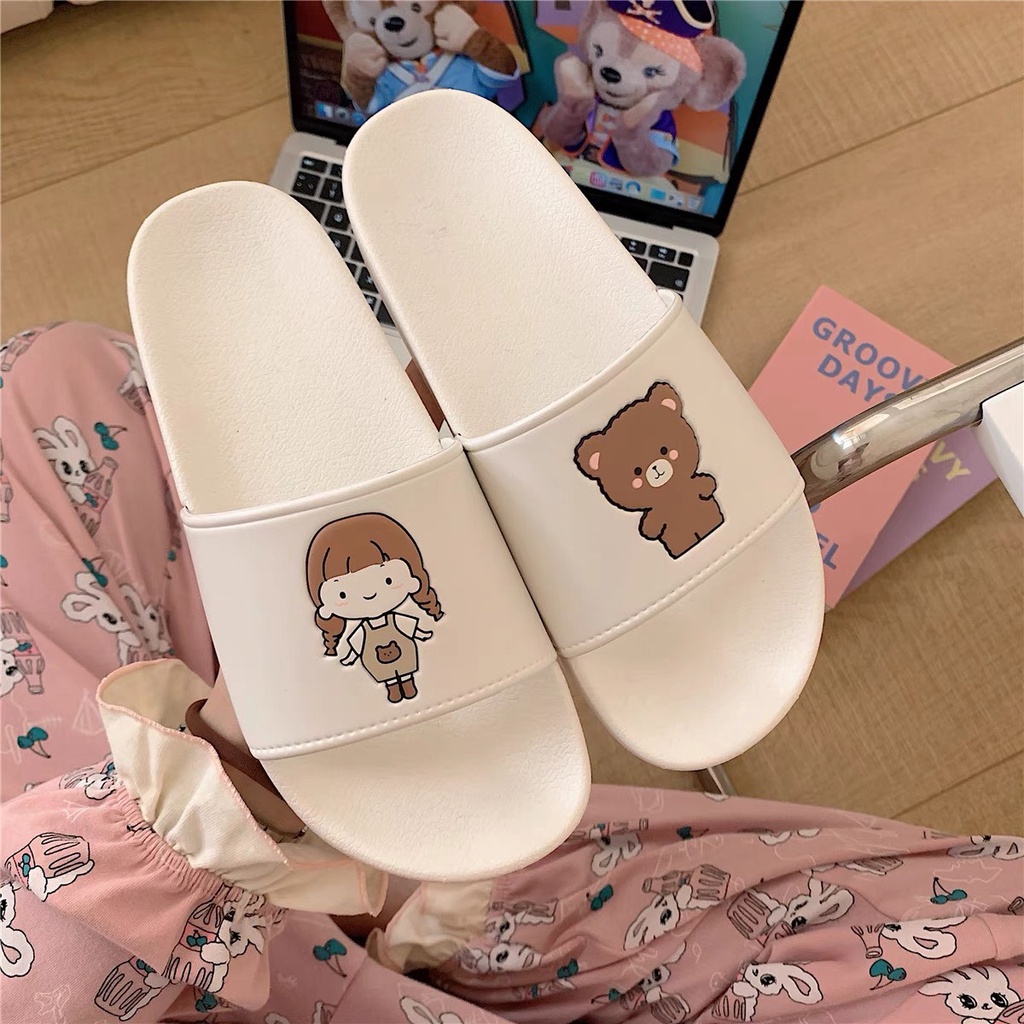 Dép Hàn Quốc hình nữ gấu cao cấp