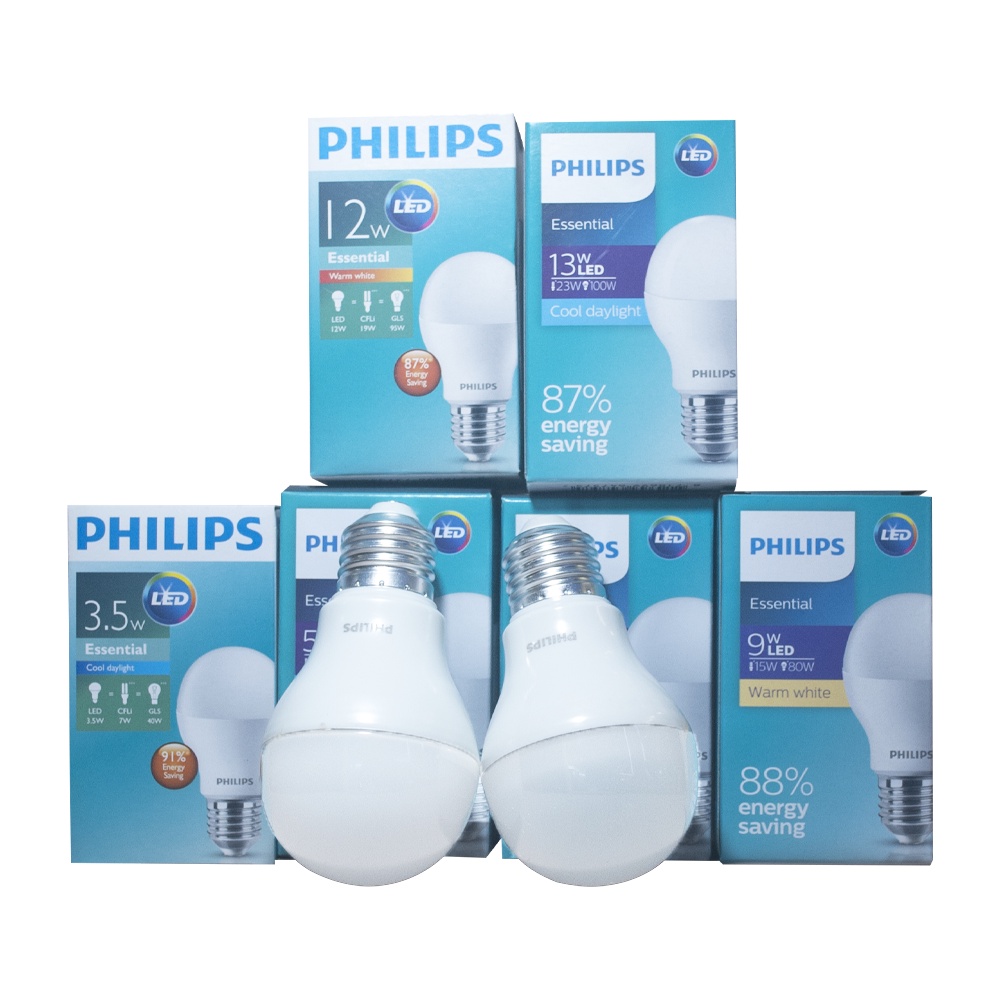 Bóng Đèn PHILIPS Ess Ledbulb E27 A60 - Ánh Sáng Trắng/Vàng - Bảo Hành 2 Năm