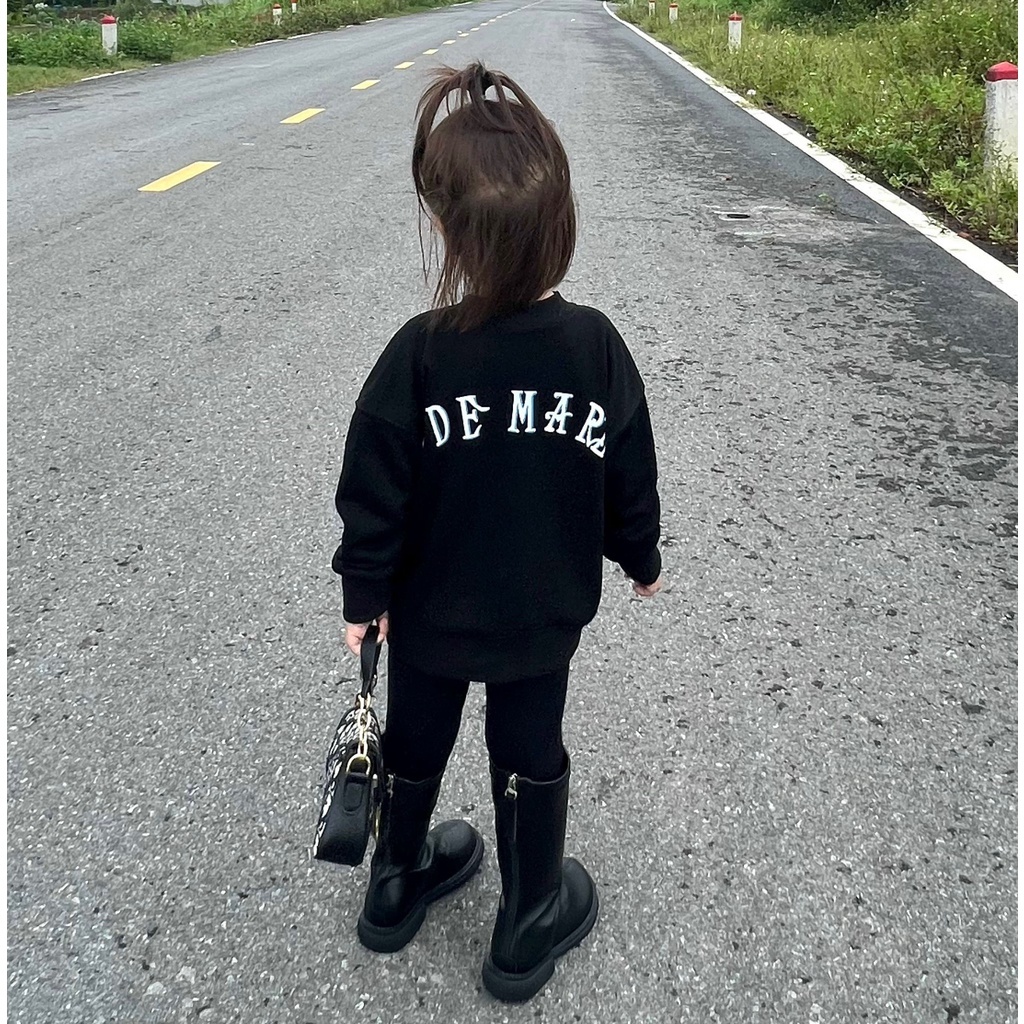 Áo nỉ cổ tròn 13 Demarzo ss1 cho bé , áo sweater trẻ em unisex , TP KIDs