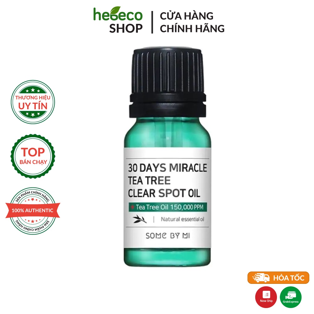 TINH DẦU TRÀM TRÀ SOME BY MI 30 DAYS MIRACLE TEA TREE CLEAR SPOT OIL 10ML - Hàn Quốc chính hãng