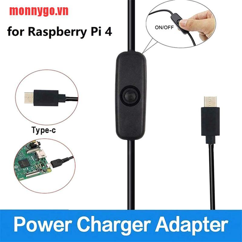 [monnygo]For Raspberry Pi 4 Model B Power Supply Adapter Charger USB Type-C