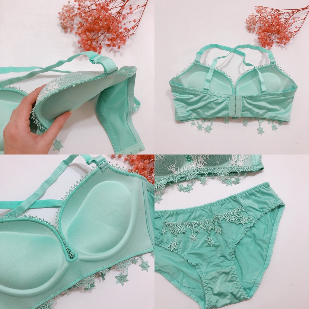 Bộ đồ lót nữ mút dày dây chéo mút dày siêu nâng ngực (LD-03)