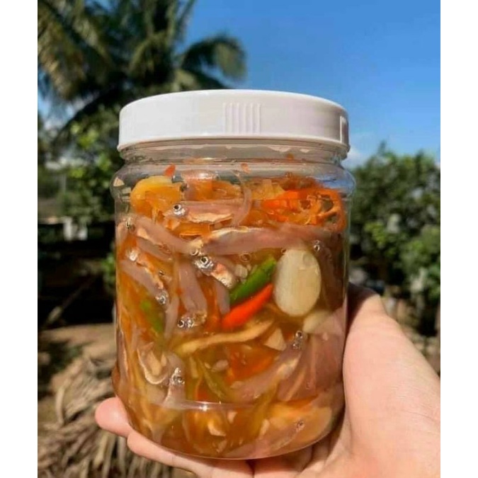 85k hủ 800gr Mắm Cá Cơm Đu Đủ