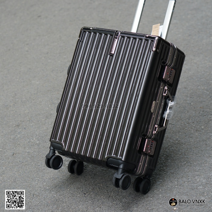 Vali khung nhôm cao cấp Travel King 801 20 24 28 inch màu đen, màu xanh, màu hồng rosegold