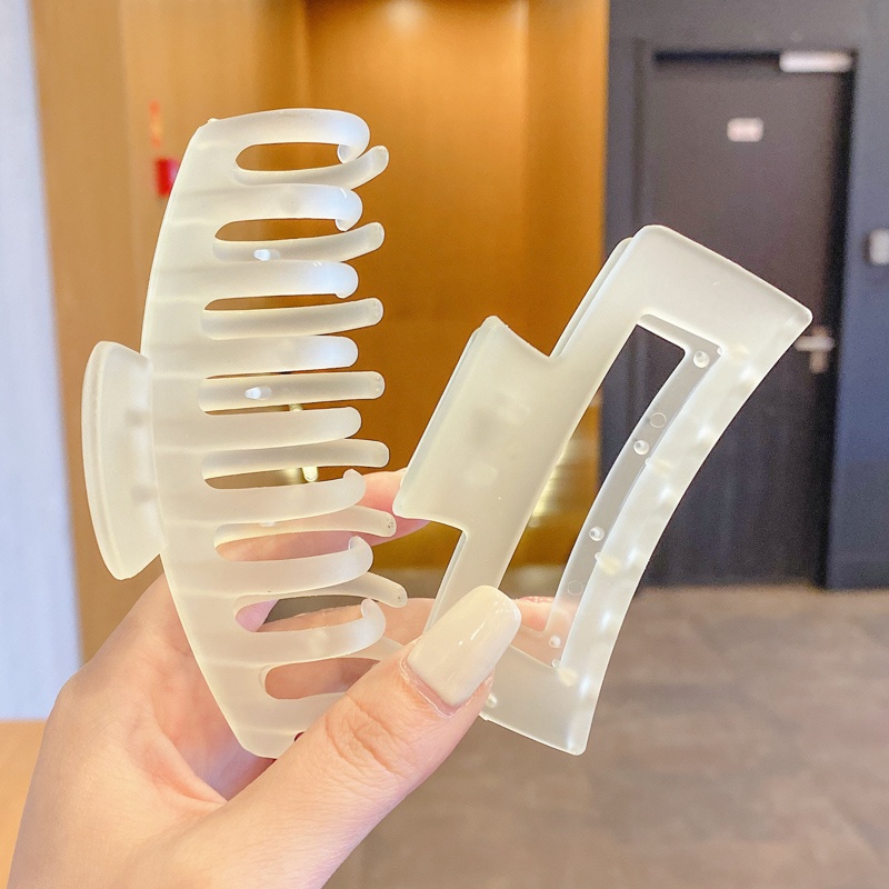 Kẹp tóc acrylic màu xanh lá thời trang xu hướng Hàn quốc