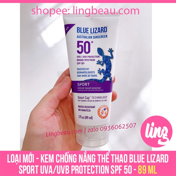 Kem chống nắng thể thao Blue Lizard Australian Sunscreen Sport Original SPF 50 (89ml)