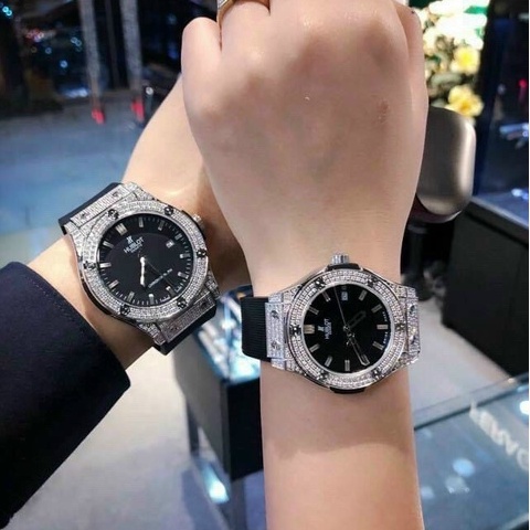 Đồng hồ đôi hub,lut dây silicon,co bán lẻ