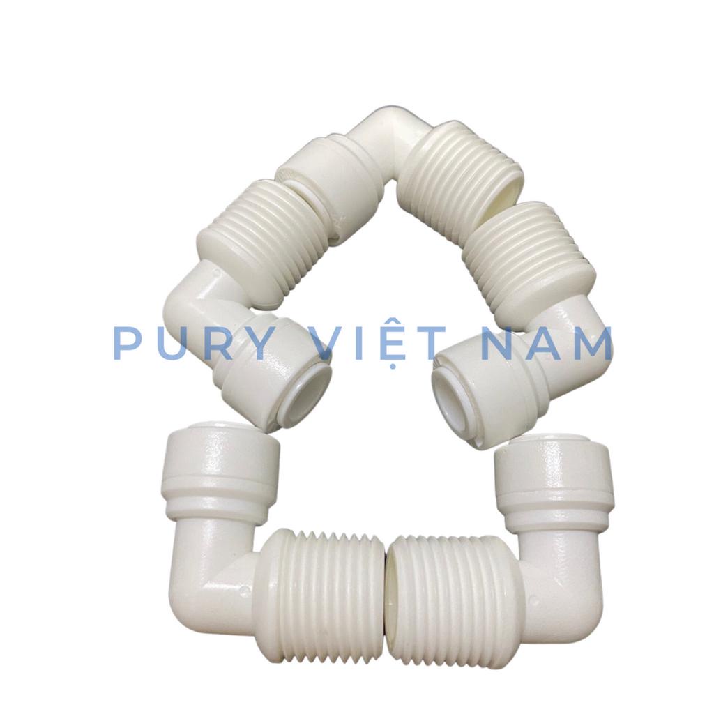 Cút Nối Thẳng Nối Nhanh 1 Đầu Ren 21 và 1 Đầu Dây 6mm hoặc 10mm   --- Nối Thẳng Ren 21