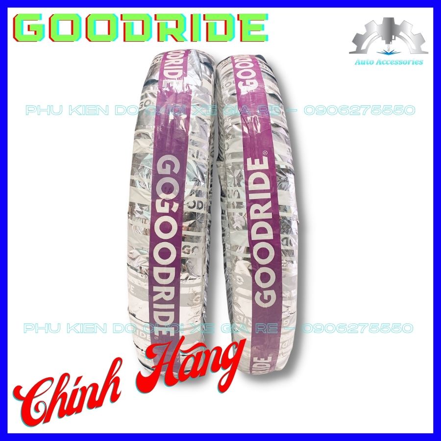 Lốp Xe Máy Vỏ GOODRIDE 70-80/90-17 Gân Chỉ sắc xảo, khó mòn. Lắp được cho mọi dòng xe với nhiều loại Mâm Niềng Khác nhau