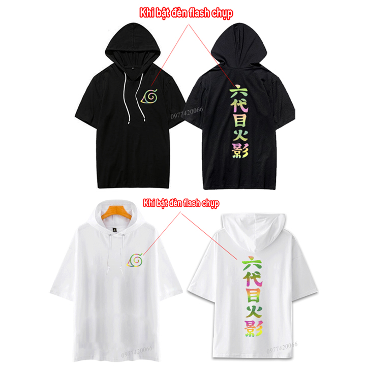 áo Naruto phản quang 7 màu, áo hoodie hè Naruto, áo hoodie gia tộc Uchiha, gia tộc Uzumaki, tổ chức akatsuki