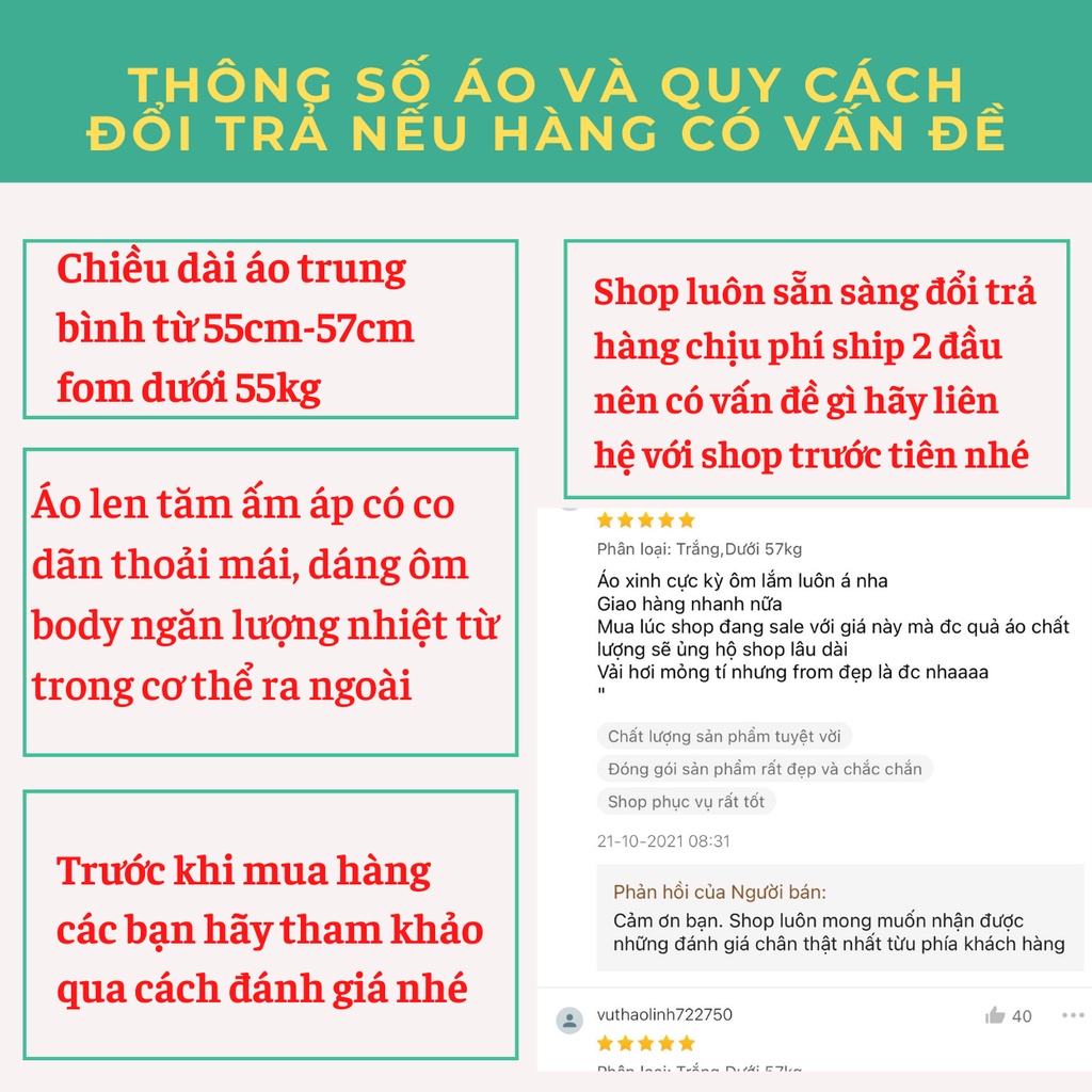 Áo len nữ cổ lọ 3 phân chất len tăm co dãn mềm mịn | BigBuy360 - bigbuy360.vn