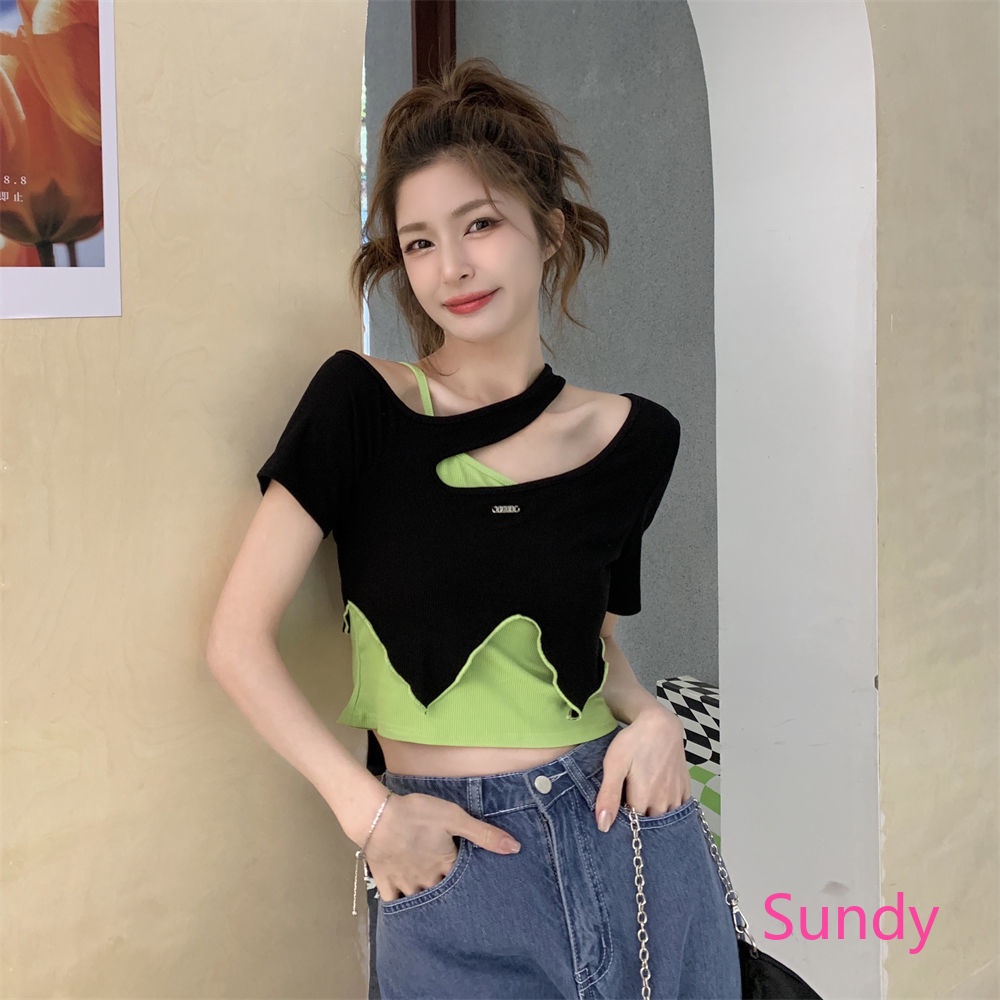 Áo Kiểu Vạt Chéo Màu Sắc Trẻ Trung Quyến Rũ Dành Cho Nữ