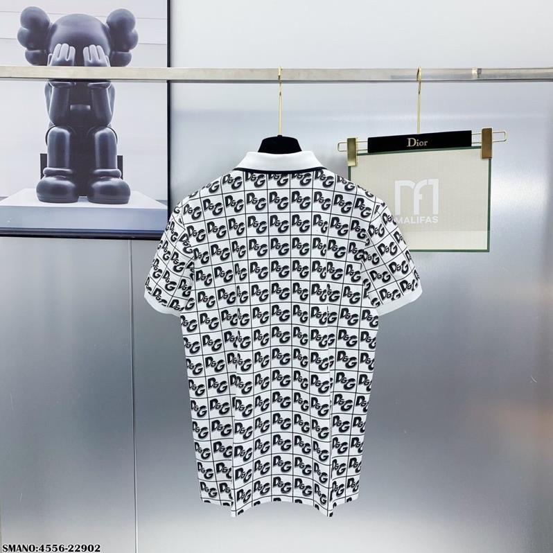 Áo polo DG full hoạ tiết mới nất-Áo phông nam có cổ DG