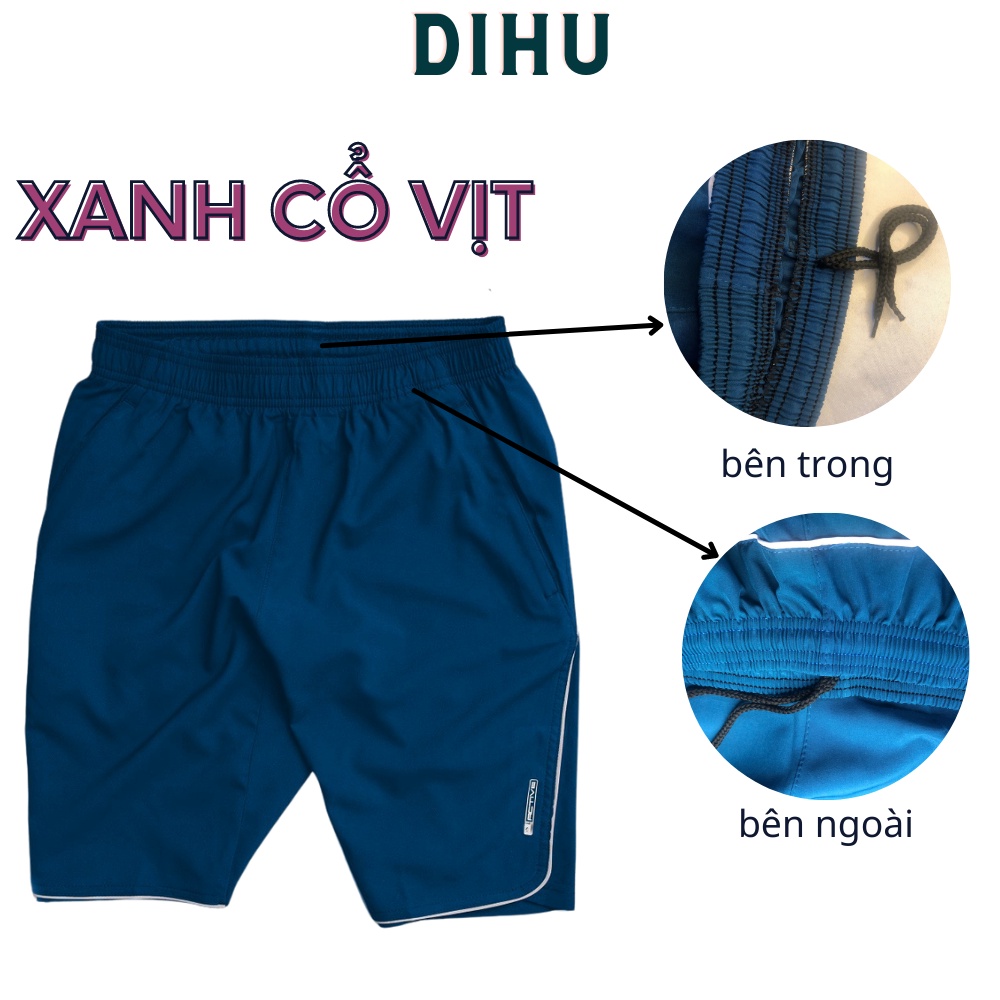 Quần đùi nam thể thao DIhu , Quần short chất vải gió mền mại co giãn thoải mái và mát