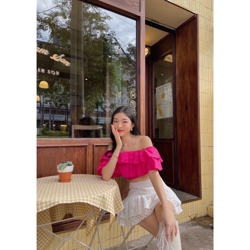 CHIC a CHOO - Áo trễ vai bèo tầng mùa hè ROSA TOP