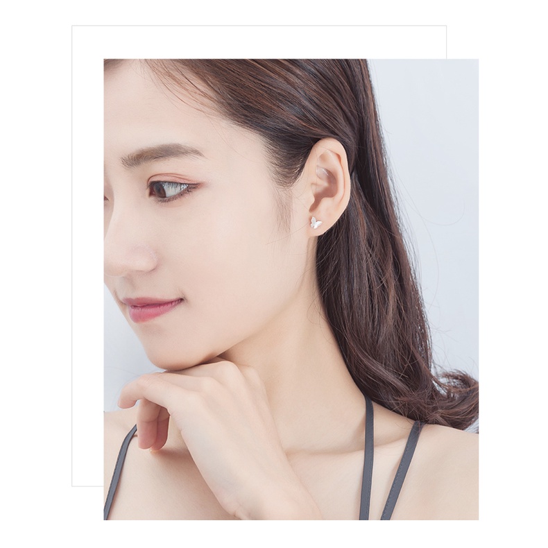 Bông tai mạ bạc 925 nhỏ xinh hàn quốc trang sức bạc CINLA KT013