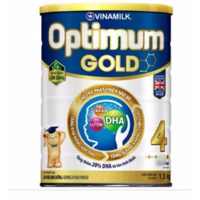 Sữa bột Vinamilk Optimum gold 4 1.5kg (Mẫu Mới HMO)