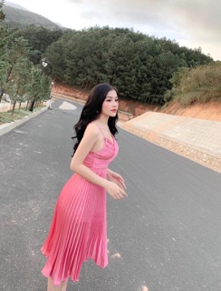 ĐẦM MAXI LỤA CHÂN PLI