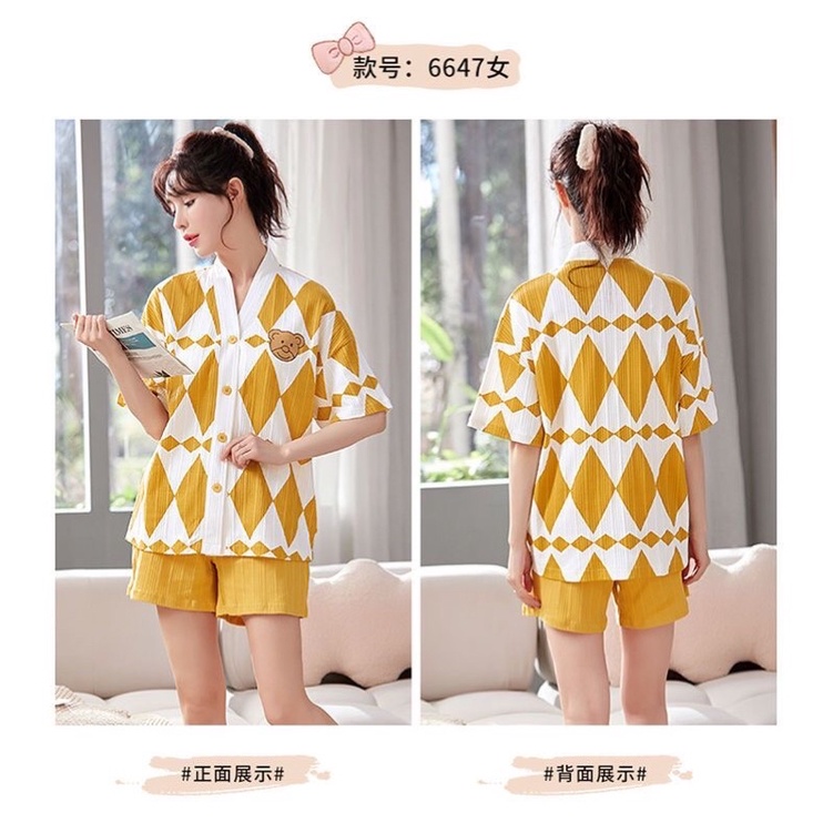 Bộ đồ ngủ nam nữ cộc tay gấu baby 100% chất cotton xịn siêu thoáng và thoải mái