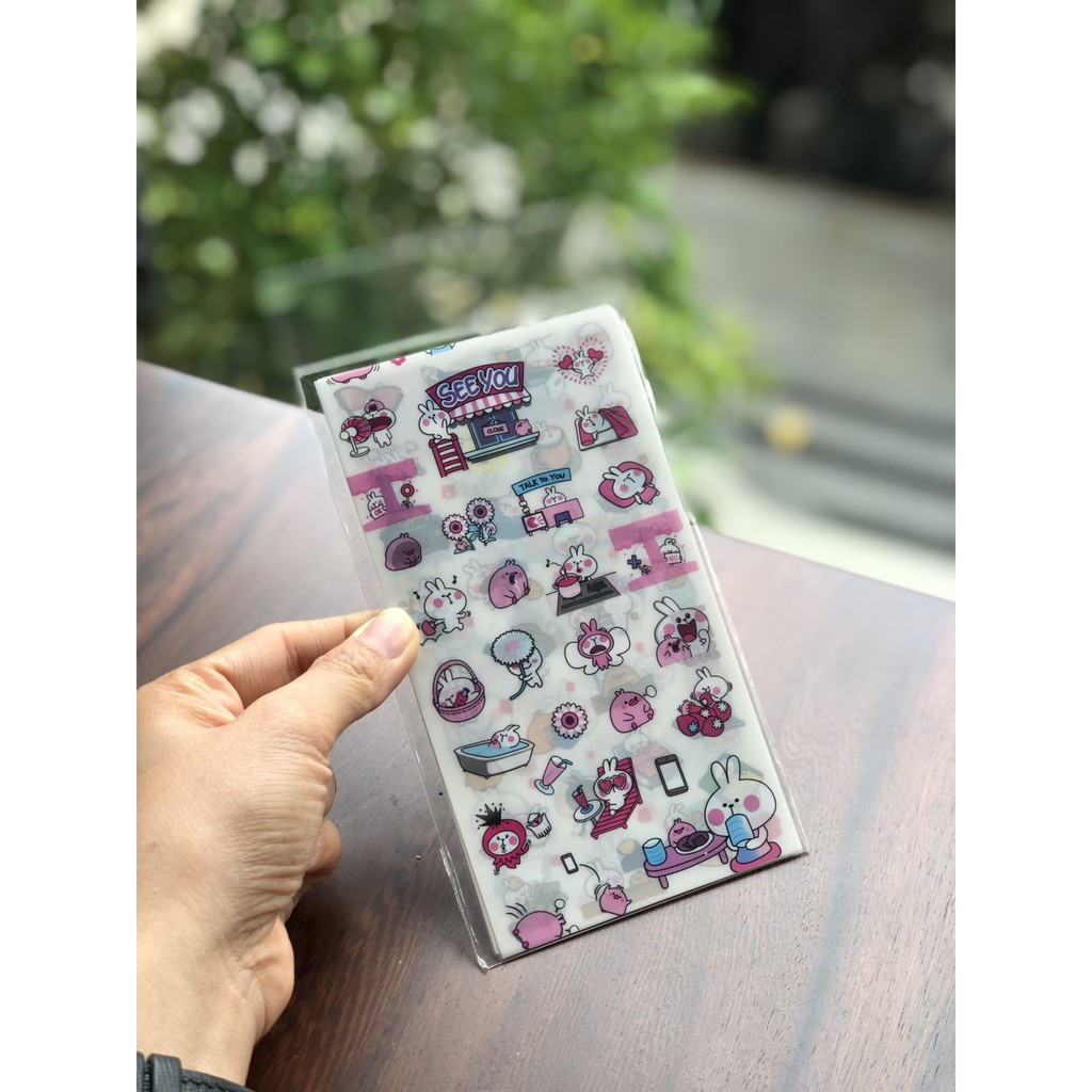 Sticker Cute Trang Trí Sổ Thỏ Bảy Màu Cony Lí Lắc